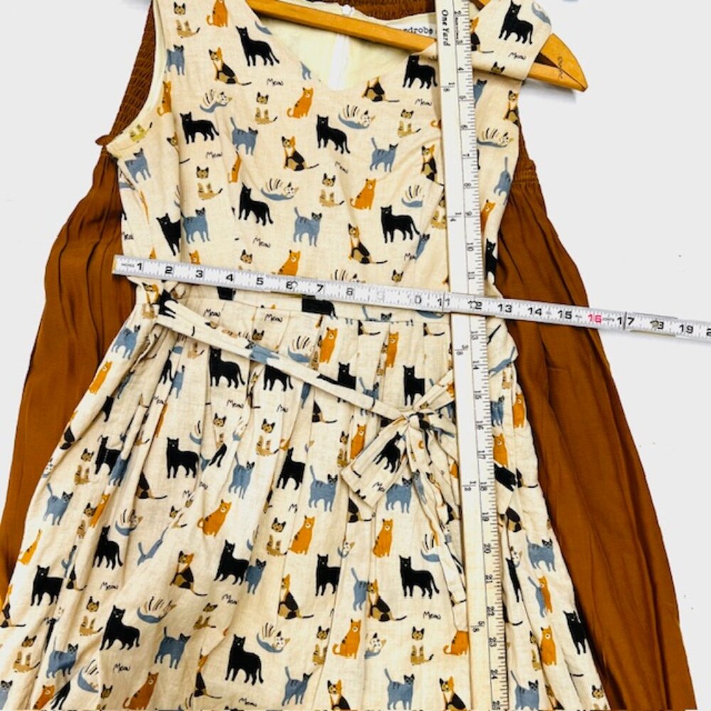 (2) Summer Dress Sm Mustard Seed Ruffle Detail Tiered Dress & Wardrobe Meow #3) - Picture 9 of 11